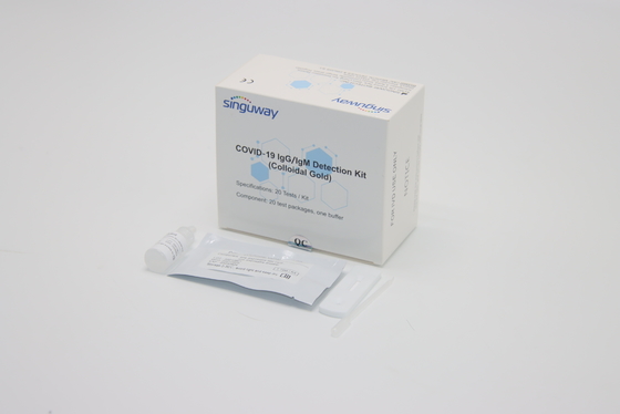 Prueba rápida Kit Cassette del anticuerpo del oro del paso coloidal del método 1